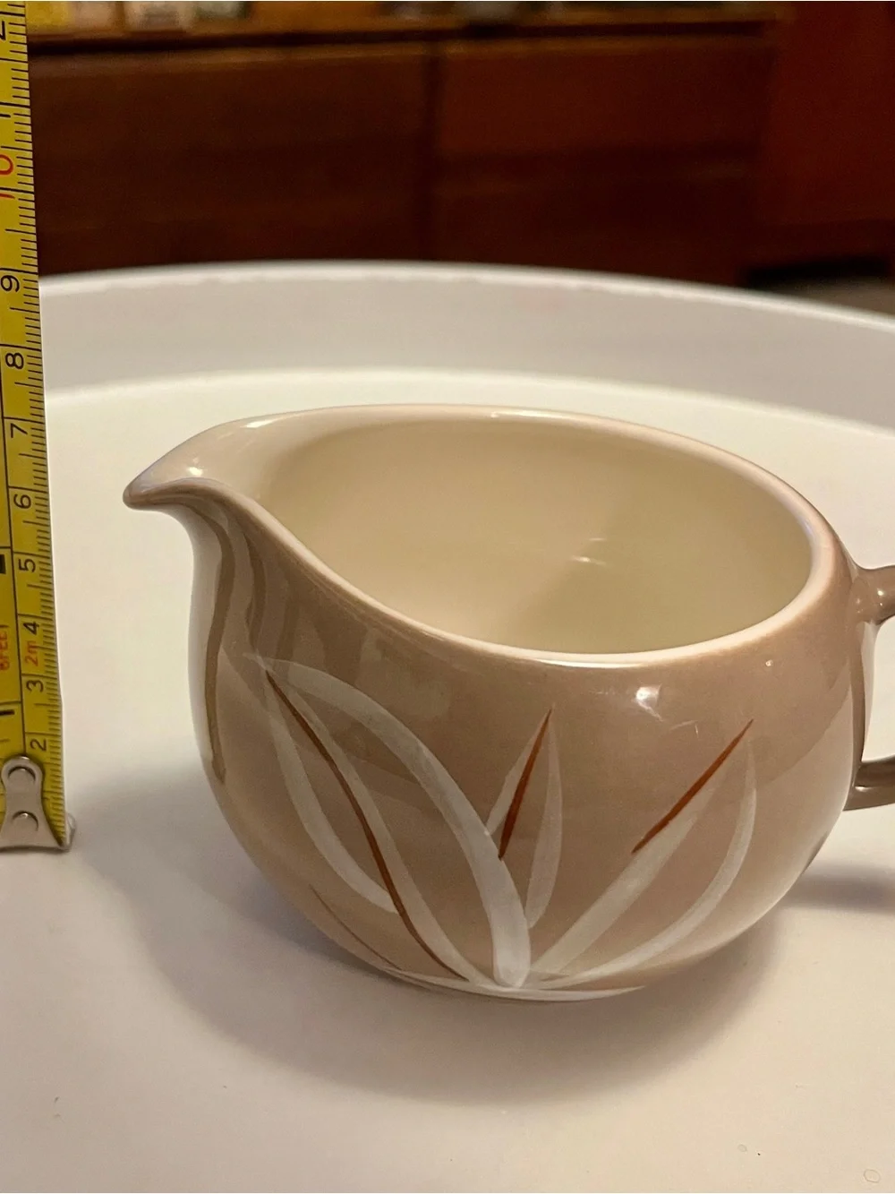 Winfield - Vintage Ceramic Sugar  and Creamer Set with Leaf Motif